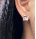 Boucles d'oreilles carrées pour femmes 4