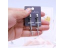 Boucles d'oreilles circulaires avec croix 2