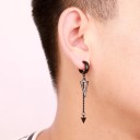 Boucles d'oreilles circulaires avec pendentif G652 2