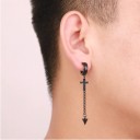 Boucles d'oreilles circulaires avec pendentif G652 3