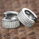 Boucles d'oreilles circulaires avec zircons 5