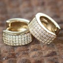 Boucles d'oreilles circulaires avec zircons 4