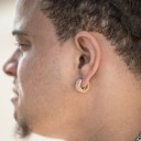Boucles d'oreilles circulaires avec zircons 1