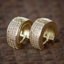 Boucles d'oreilles circulaires avec zircons 3