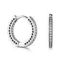 Boucles d'oreilles circulaires pour femmes avec des cœurs 1