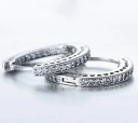 Boucles d'oreilles circulaires pour femmes avec des cœurs 5