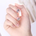 Boucles d'oreilles circulaires pour femmes avec des étoiles 3