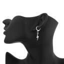 Boucles d'oreilles circulaires pour femmes avec éclair 2