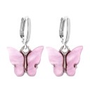 Boucles d'oreilles circulaires pour femmes avec papillon C1097 23