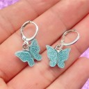 Boucles d'oreilles circulaires pour femmes avec papillon C1097 40