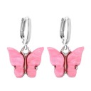 Boucles d'oreilles circulaires pour femmes avec papillon C1097 10