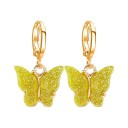 Boucles d'oreilles circulaires pour femmes avec papillon C1097 11