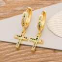 Boucles d'oreilles circulaires pour femmes avec pendentif G1000 5