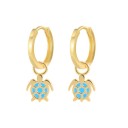 Boucles d'oreilles circulaires pour femmes avec pendentif G1019 13