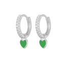 Boucles d'oreilles circulaires pour femmes avec pendentif G1019 14