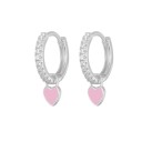 Boucles d'oreilles circulaires pour femmes avec pendentif G1019 16