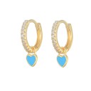 Boucles d'oreilles circulaires pour femmes avec pendentif G1019 21