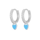 Boucles d'oreilles circulaires pour femmes avec pendentif G1019 22