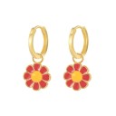 Boucles d'oreilles circulaires pour femmes avec pendentif G1019 25