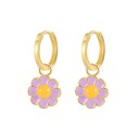 Boucles d'oreilles circulaires pour femmes avec pendentif G1019 26
