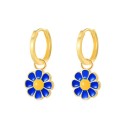 Boucles d'oreilles circulaires pour femmes avec pendentif G1019 27