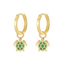Boucles d'oreilles circulaires pour femmes avec pendentif G1019 31