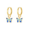 Boucles d'oreilles circulaires pour femmes avec pendentif G1019 12
