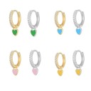 Boucles d'oreilles circulaires pour femmes avec pendentif G1019 2