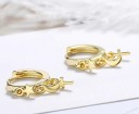 Boucles d'oreilles circulaires pour femmes avec pendentif G149 2
