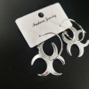 Boucles d'oreilles circulaires pour femmes avec pendentif G463 9