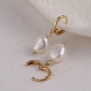 Boucles d'oreilles circulaires pour femmes avec pendentif G986 6