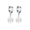 Boucles d'oreilles circulaires pour femmes avec pendentif H826 11