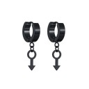Boucles d'oreilles circulaires pour femmes avec pendentif H826 5