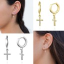 Boucles d'oreilles circulaires pour femmes avec pendentif R35 6