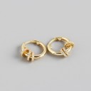Boucles d'oreilles circulaires pour femmes avec pendentifs J175 7