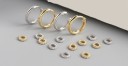 Boucles d'oreilles circulaires pour femmes avec pendentifs J175 5