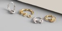 Boucles d'oreilles circulaires pour femmes avec pendentifs J175 6