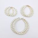Boucles d'oreilles circulaires pour femmes avec perles 3 paires 2