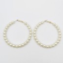 Boucles d'oreilles circulaires pour femmes avec perles G483 2