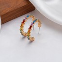 Boucles d'oreilles circulaires pour femmes G717 8