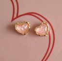 Boucles d'oreilles cœur pour femmes J204 6