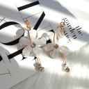 Boucles d'oreilles créoles avec fleur 9