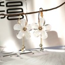 Boucles d'oreilles créoles avec fleur 12