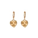 Boucles d'oreilles créoles pour femmes avec cœur G454 6