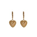 Boucles d'oreilles créoles pour femmes avec cœur G454 7
