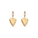 Boucles d'oreilles créoles pour femmes avec cœur G454 8