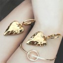 Boucles d'oreilles créoles pour femmes avec cœur G454 1