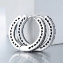Boucles d'oreilles créoles pour femmes avec cœurs C1070 2