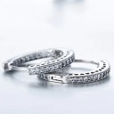 Boucles d'oreilles créoles pour femmes avec cœurs C1070 3
