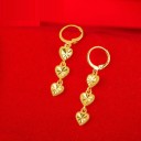 Boucles d'oreilles créoles pour femmes avec cœurs G1073 3